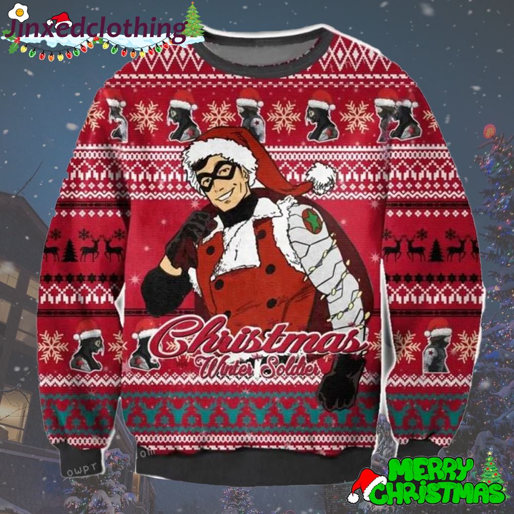 The Winter Soldier Captain America Christmas Ugly Sweater 